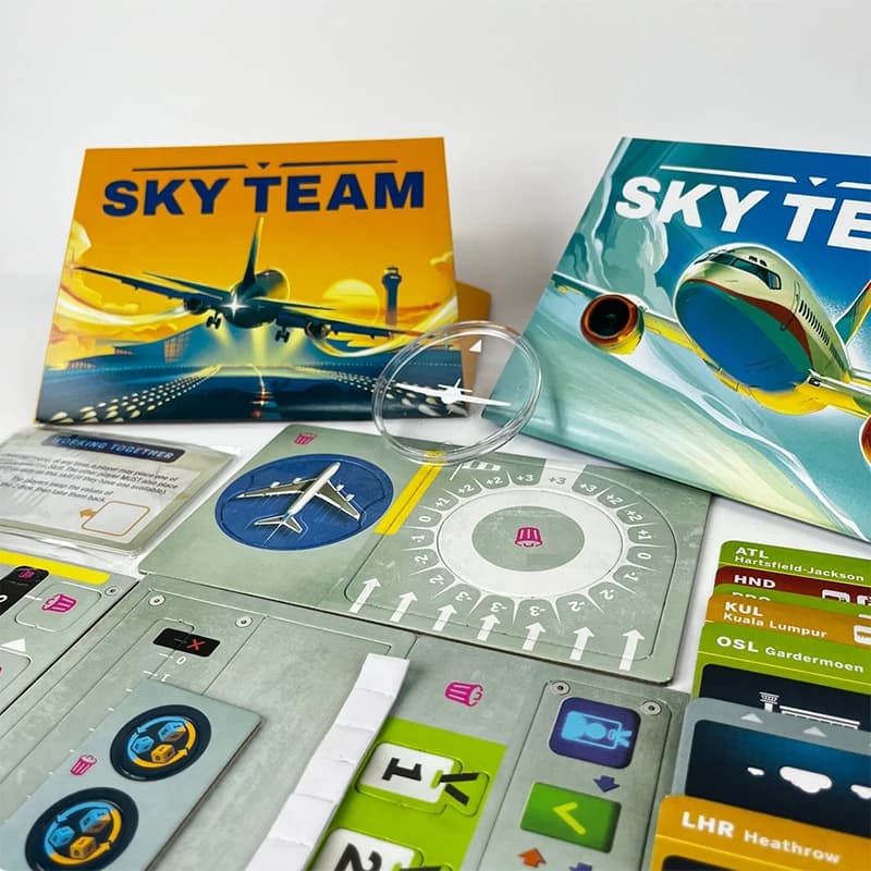 Jeu de société SKY TEAM et EXPANSION Turbulence 20 Nouveaux scénarios avec règles et modules supplémentaires pour une expérience de jeu améliorée