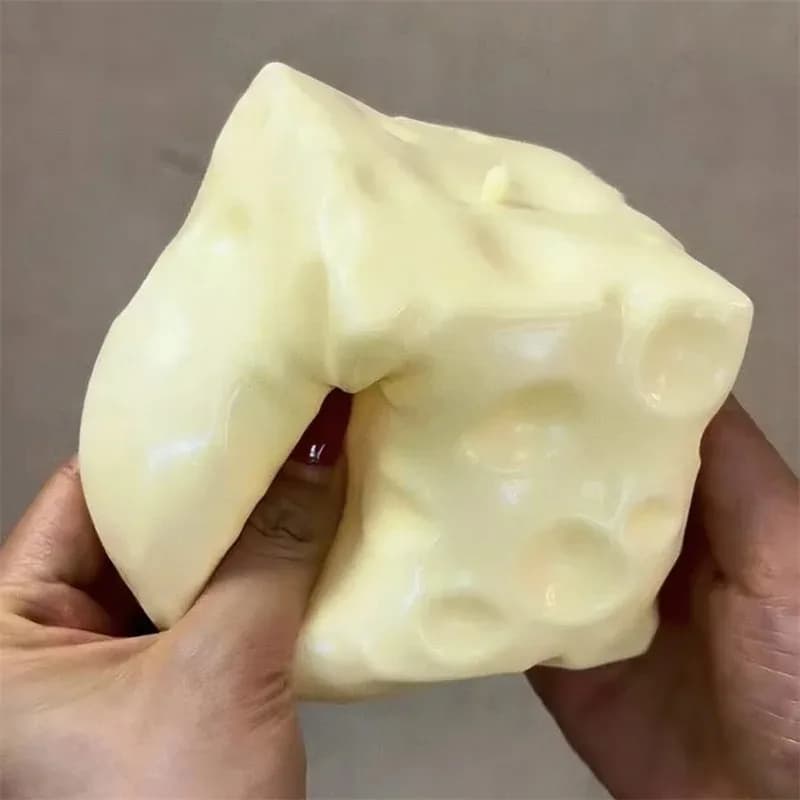 Balle anti-stress en forme de cube de fromage