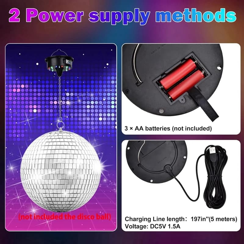 Lumières rotatives de moteur de boule Disco avec télécommande