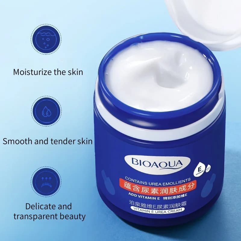 Crème hydratante à l'urée 170G/bouteille, crème pour les mains, crème pour les pieds, lotion pour le corps, formulée avec de la glycérine, de la vitamine E et d'autres ingrédients, hydrate en profonde