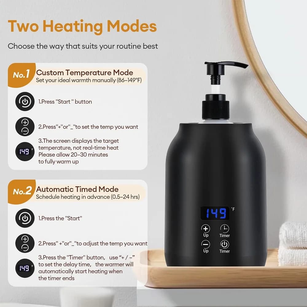 Chauffe-huile essentielle affichage LED réglage de la température chauffe-bouteille d'huile de Massage unique chauffe-huile de Massage