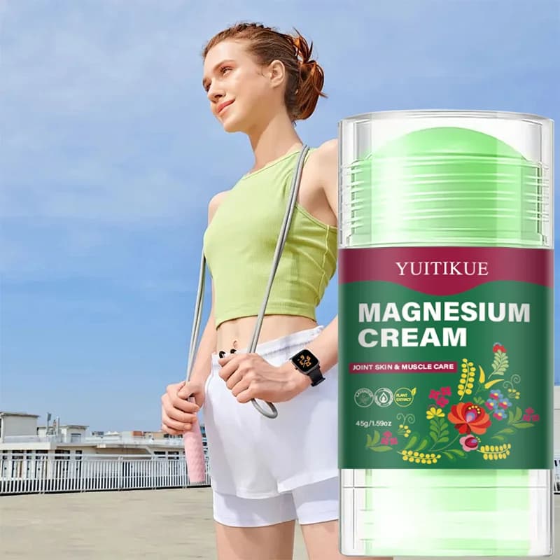 Crème de magnésium multi-usage YUITIKUE, apaise les muscles et les articulations, hydrate la peau avec des extraits botaniques de romarin et de lavande