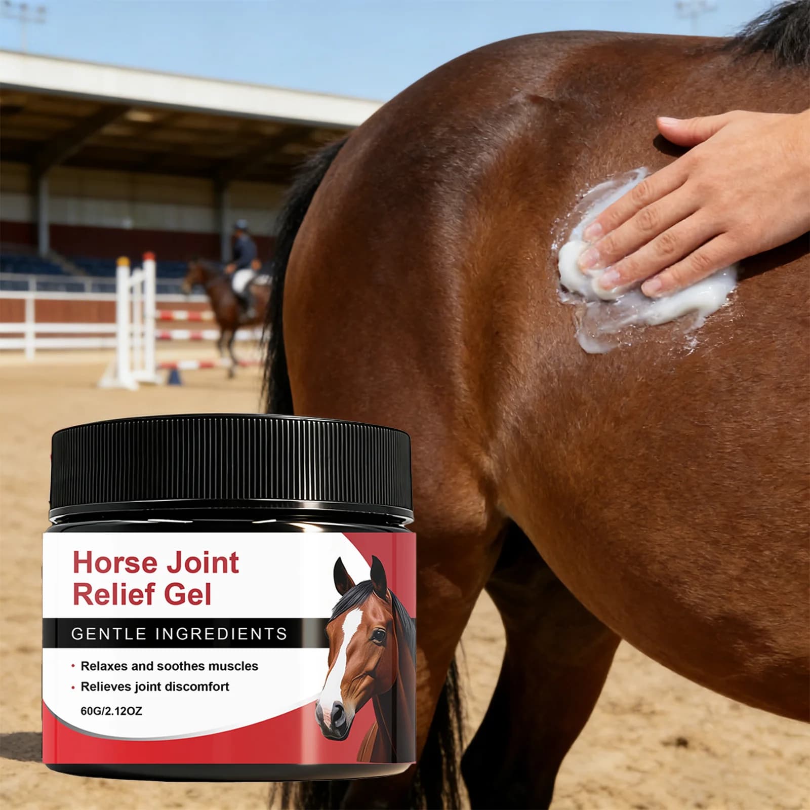 Gel pour les muscles et les articulations des chevaux avec calendula naturelle Q10