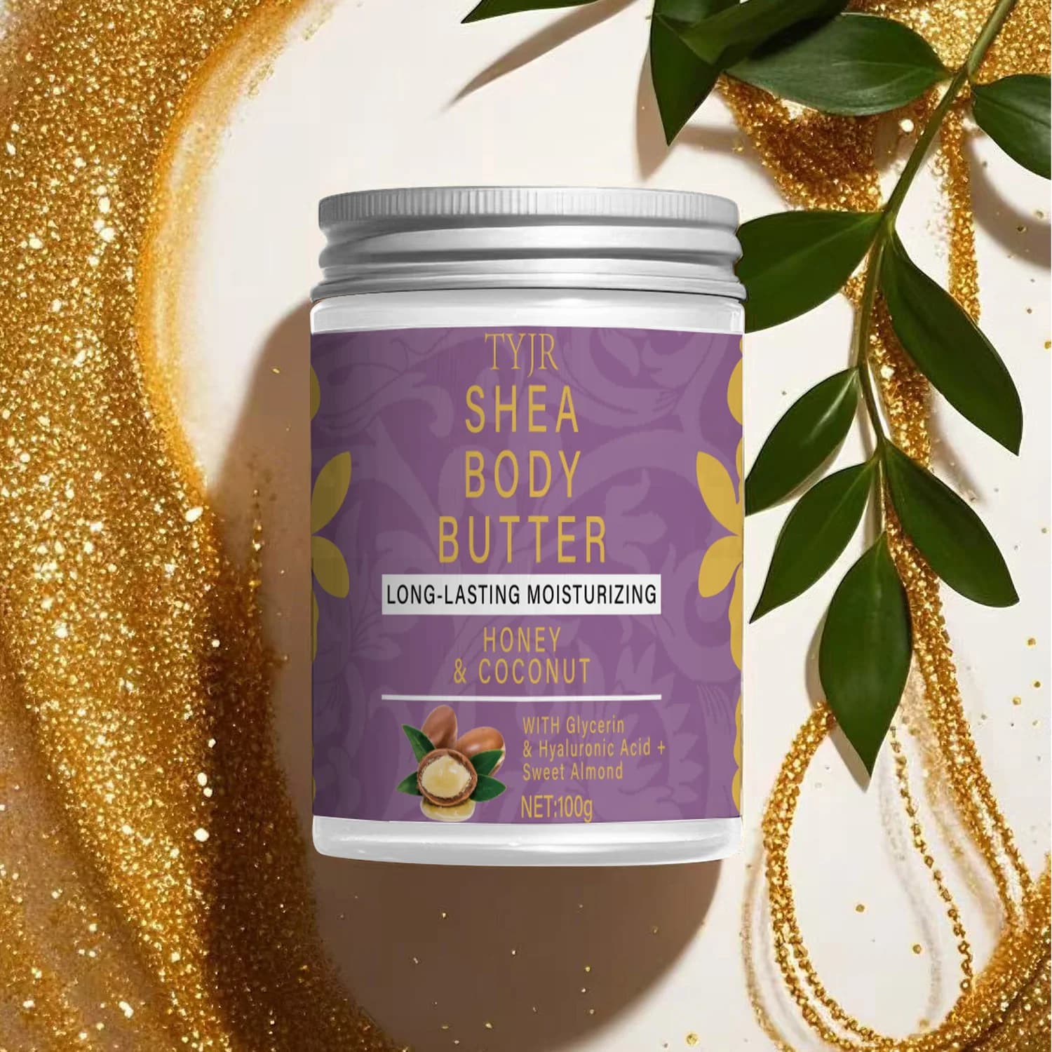 Crème hydratante pour le corps au beurre de karité, plus douce et hydrate la peau, raffermit la peau, rend plus éclaircit et brillant et hydrate le massage corporel, adaptée aux peaux sèches et craque