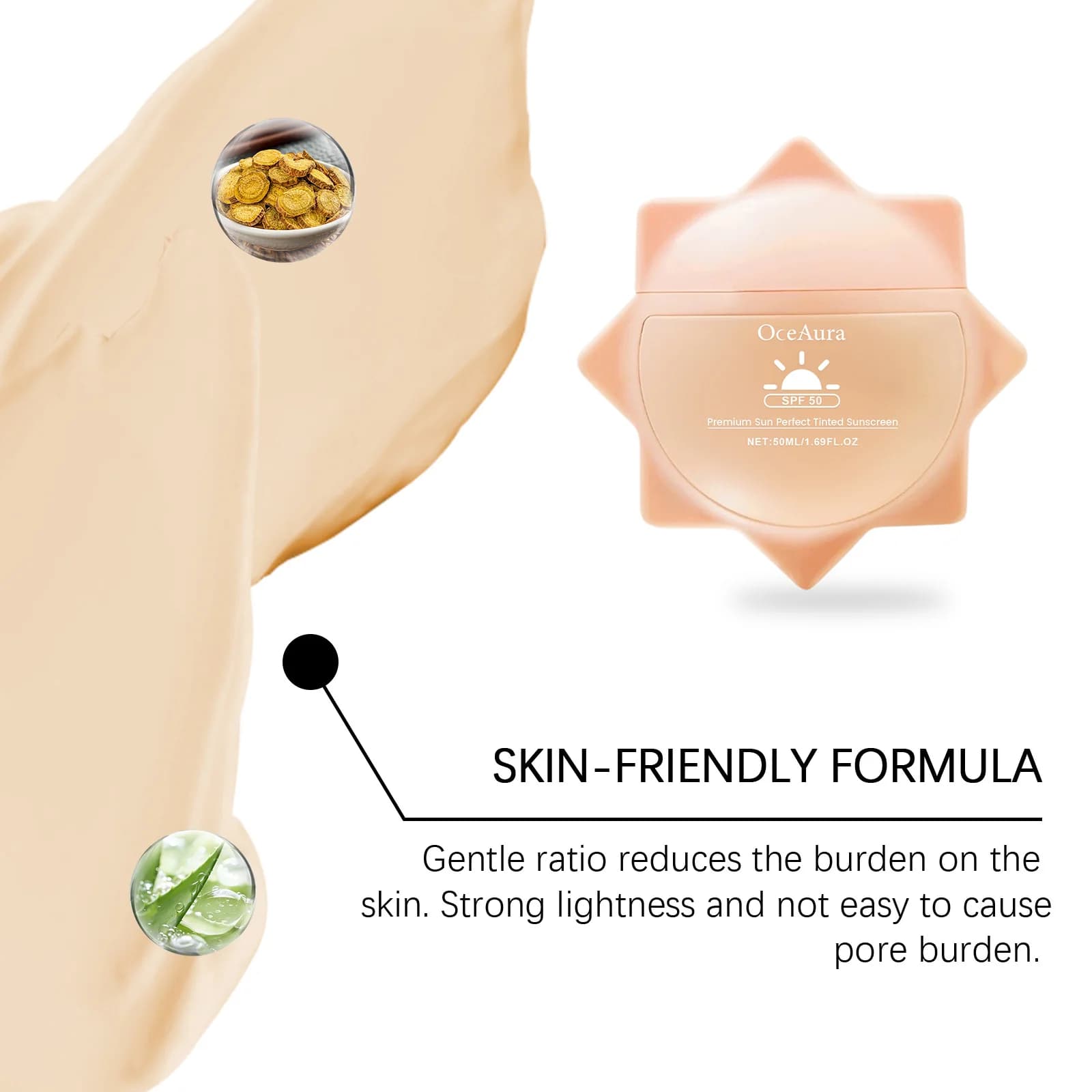 Crème solaire pour le visage et tout le corps, SPF 50 +, résistante aux UV, Protection de la peau, Anti-coup de soleil, contrôle du sébum, crème d'isolation solaire hydratante