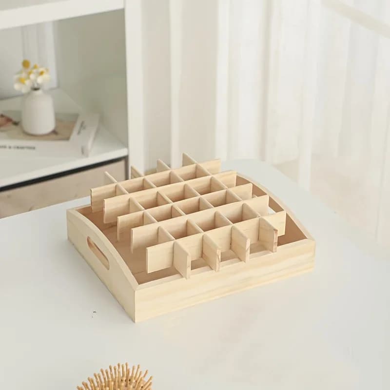 Boîte de stockage d'huiles essentielles, 30 cellules, boîte de stockage enrichie, petite boîte en bois haut de gamme, boîte de stockage d'huiles essentielles portable