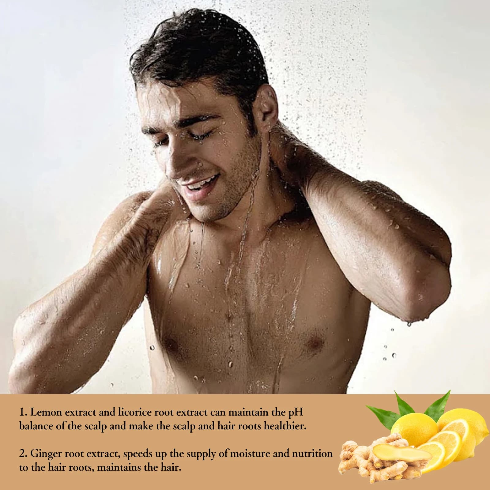 Shampoing pour la croissance des cheveux pour hommes, activateur de racines, renforcement, hydratant, nettoie en douceur, répare, améliore le Volume, amincissement des cheveux