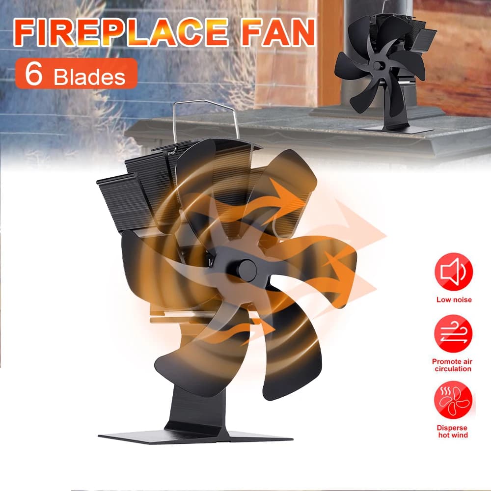 Ventilateur de cheminée à 6 branches