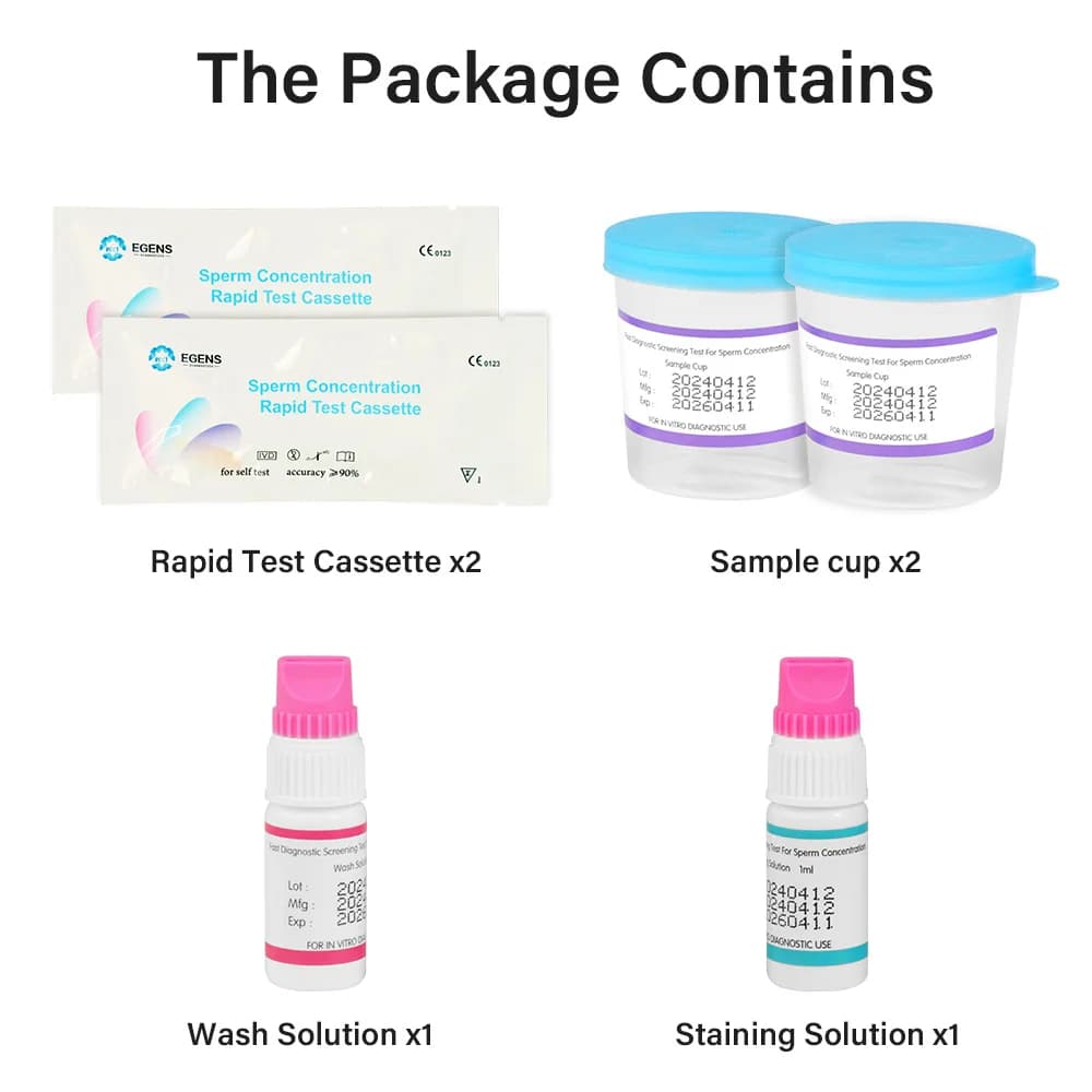 Kit de test de sperme Fertility Home 2 pour hommes | Indiquez le nombre