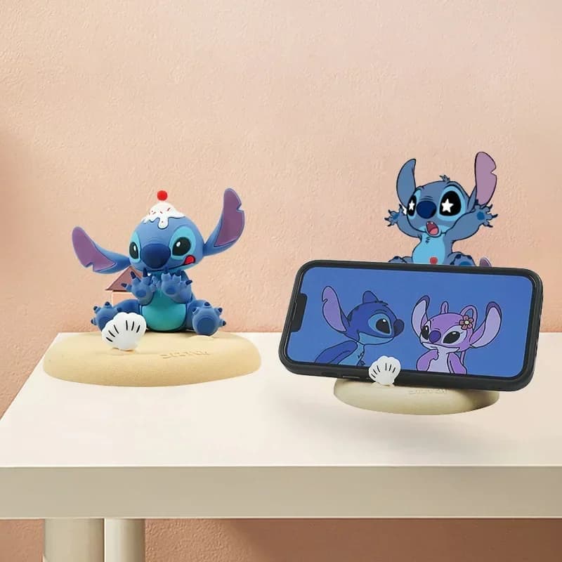 Figurine Stitch Disney Lilo & Stitch, support de téléphone portable, ornement créatif pour la maison et la voiture, cadeaux d'anniversaire