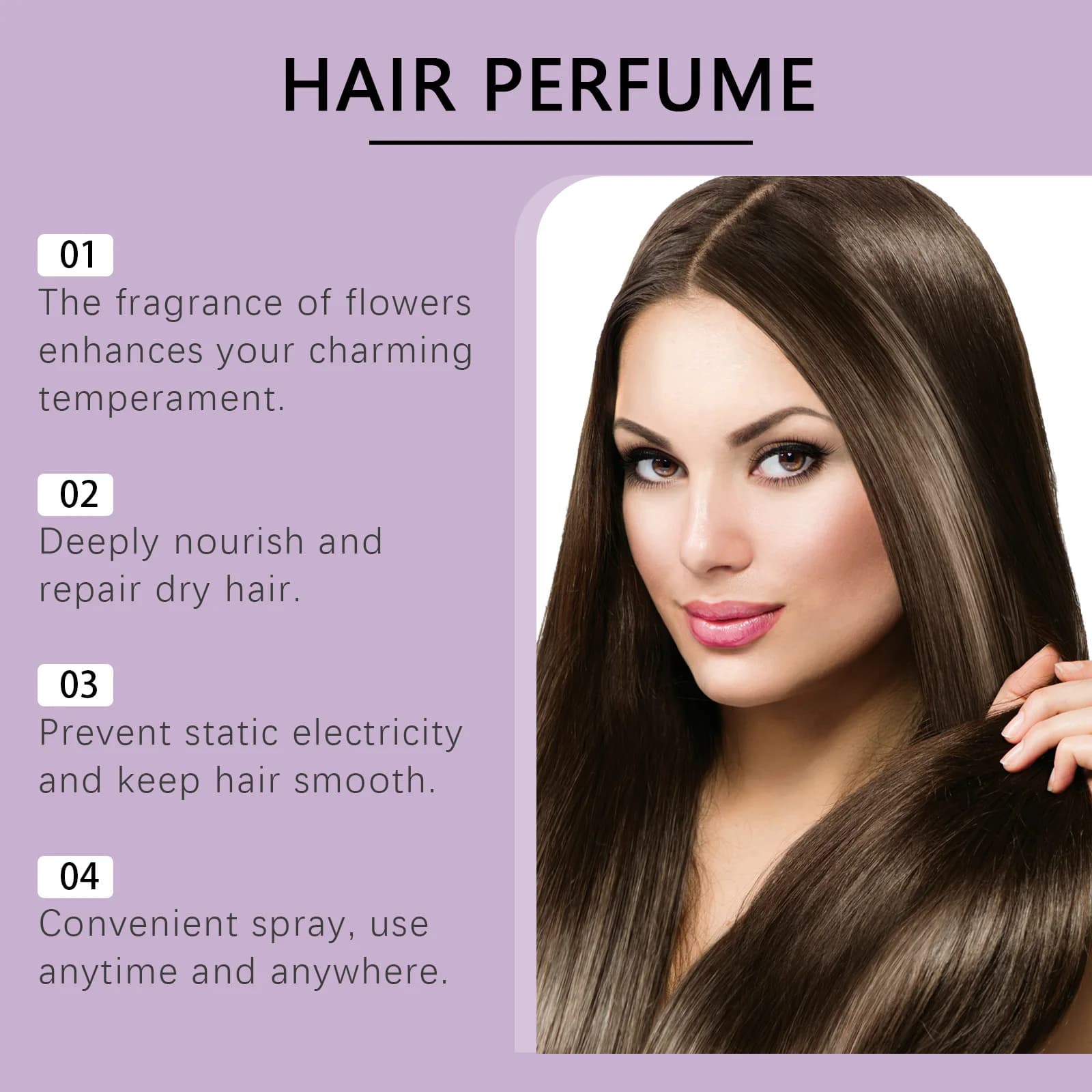 Roxelis 50ml Spray Parfumé pour Cheveux à la Camomille Hydratant Floral Soin Capillaire Féminin