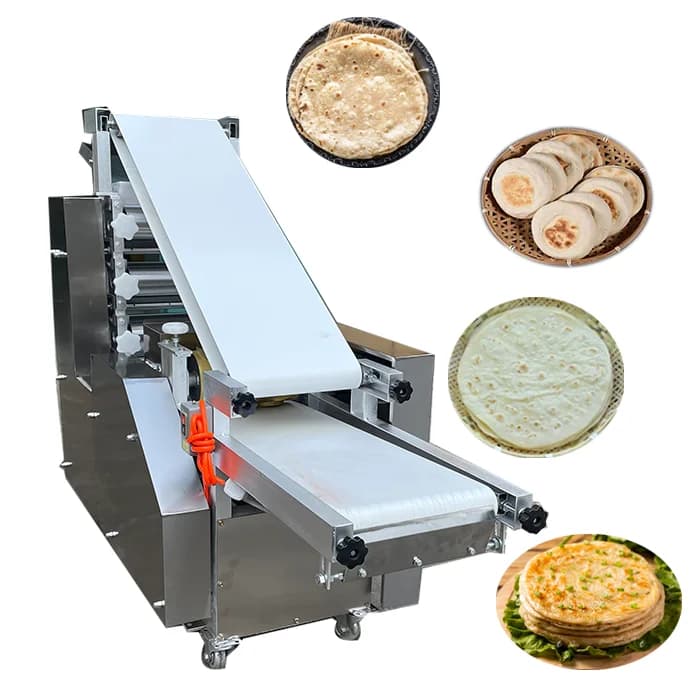 Machine de fabrication de tortilla Roti Chapati, Machine à pain arabe plate, ligne de Production automatique de Machine à pain Paratha Pita