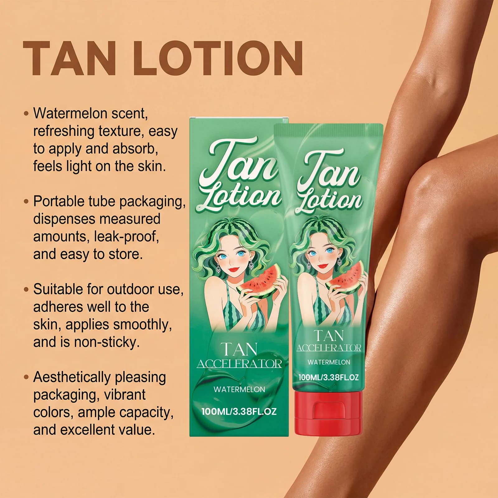 Lotion autobronzante, accélérateur de bronzage