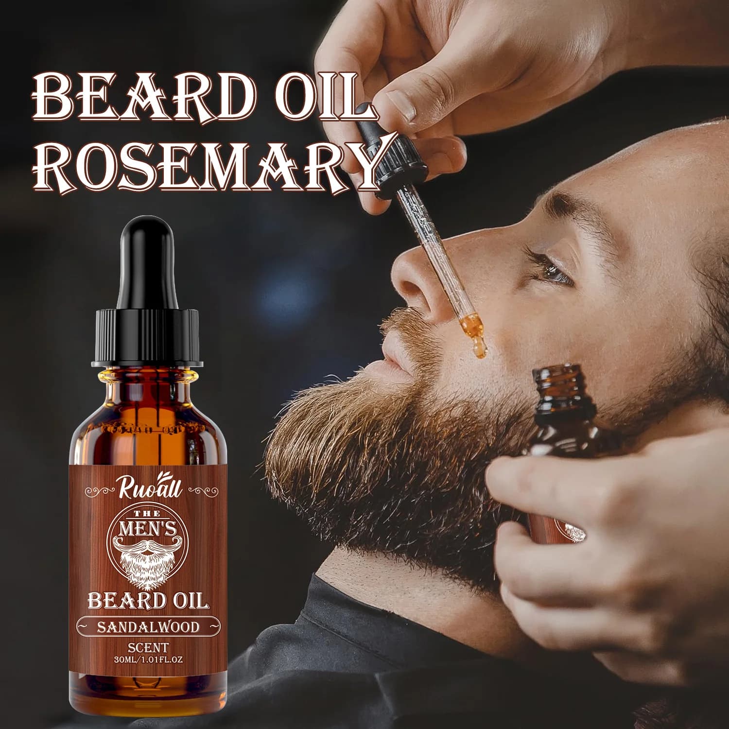 Huile de ricin pour barbe, bouteille de 30ml, longueur de Micro-aiguille 0.25mm, refroidissement et hydratant longue durée, sans alcool, essentiel d'été