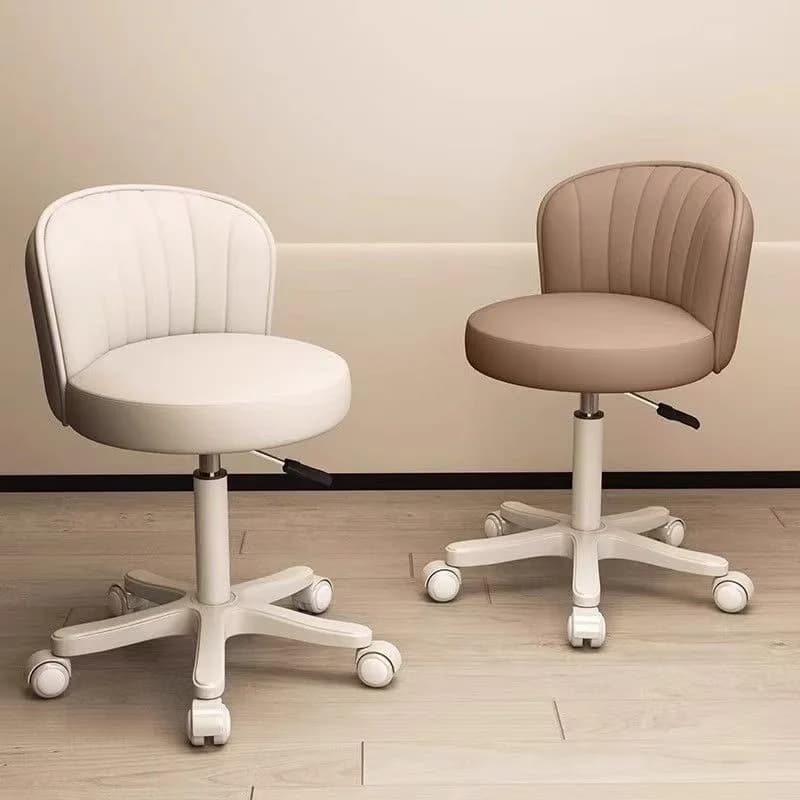 360 °   Chaise rotative tabouret de maquillage chambre coiffeuse chaise hauteur réglable avec roues dossier chaises chaise en cuir