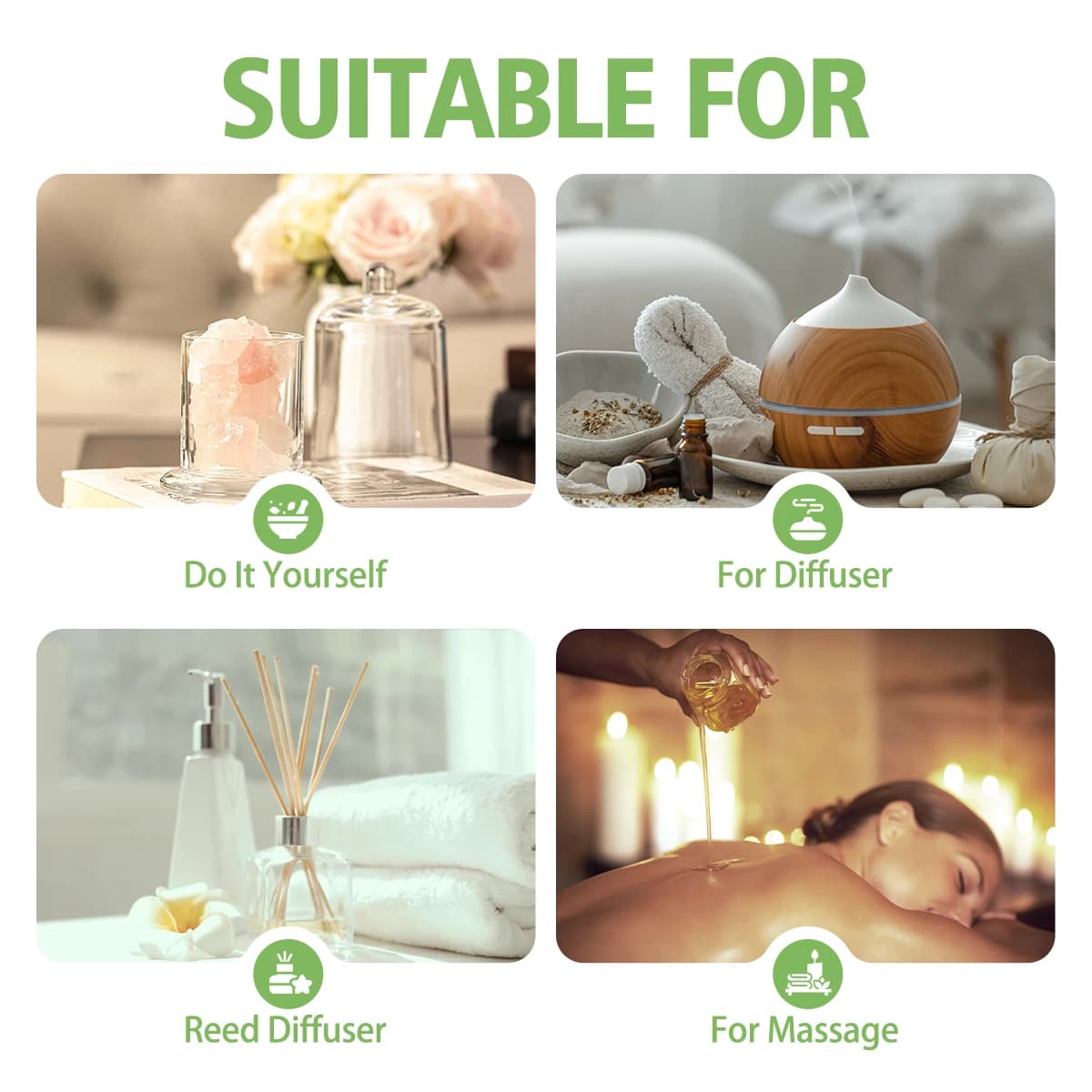 Huile essentielle de basilic hydratante, aromathérapie, 30ml, adaptée aux bougies d'aromathérapie, humidificateur de voiture