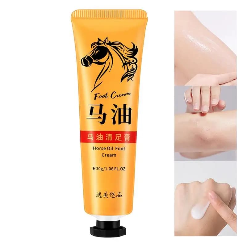 Crème réparatrice à l'huile de cheval pour les pieds