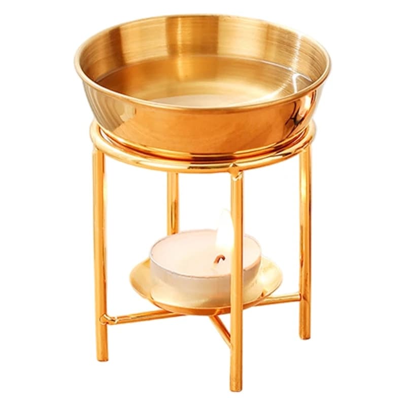 Diffuseur d'huiles essentielles, support combustion d'huile avec bol en acier inoxydable, diffuseur d'huile pour parfumer