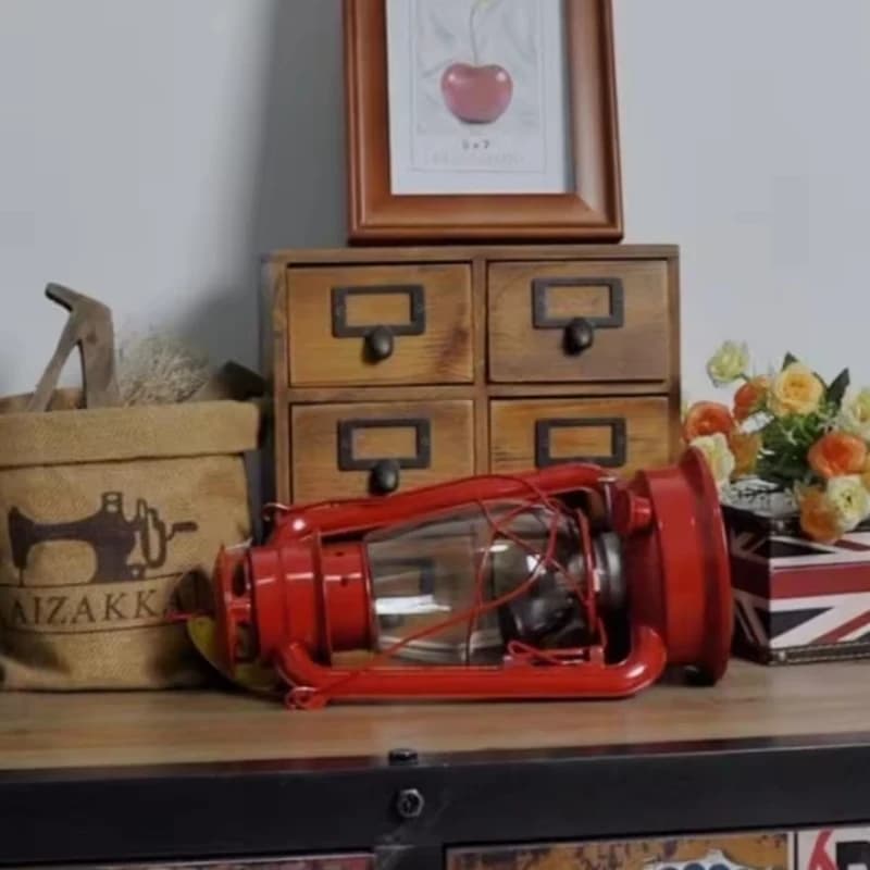 Lampe à huile en verre pour cheminée