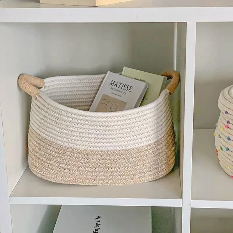 Paniers tissés en corde pour organiser le panier de rangement