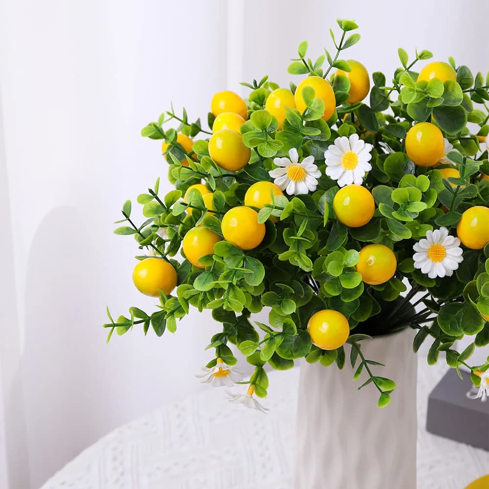 Branche de fleurs artificielles en eucalyptus citronné de 30 cm pour la décoration de la maison, la décoration de mariage, les décorations de jardin extérieur, les bouquets
