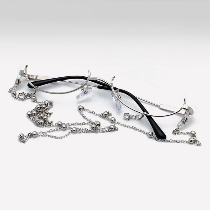 Demi-monture inférieure de lunettes pour femmes, sans lentille, décoration goutte d'eau, jolie fille