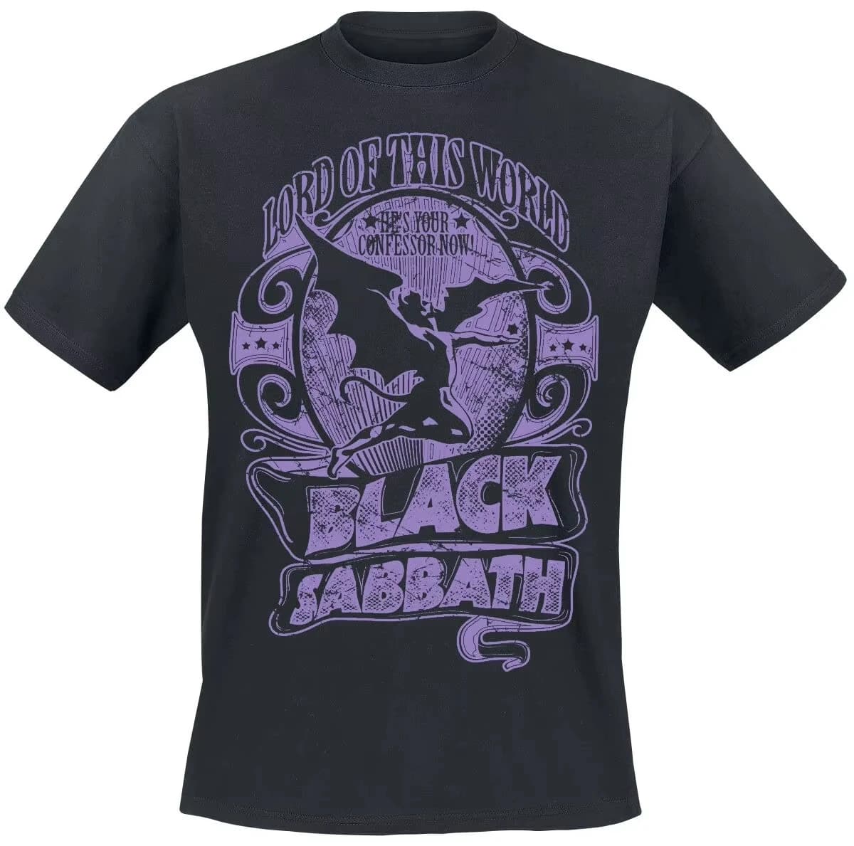 T-Shirt en coton avec image de groupe de musique Dancing Devil Black Sabbath, Streetwear d'été pour hommes et femmes