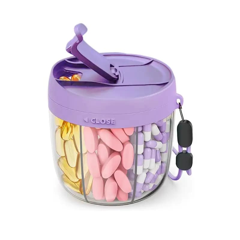 Boîte de rangement Portable pour suppléments de vitamines à 7 compartiments