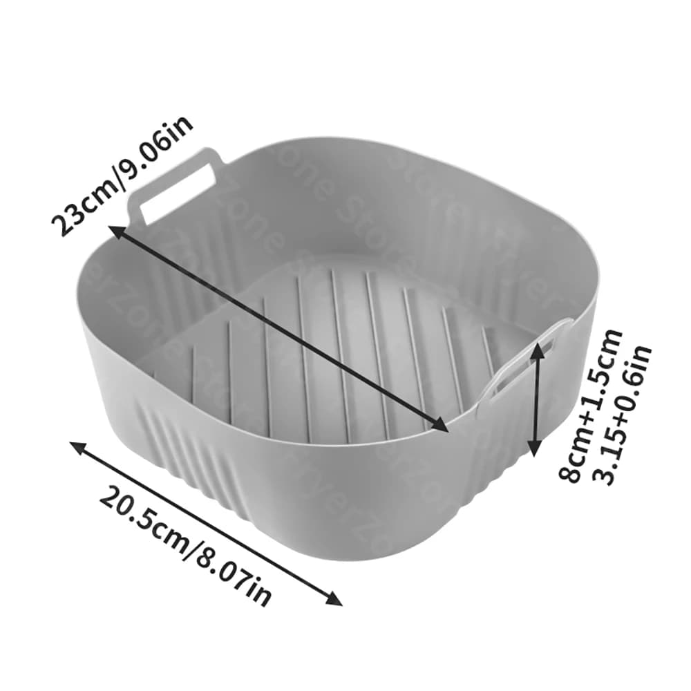 Moule de friteuse à Air carré de 23cm, pour Philips série 2000 NA230/00 COSORI 5,5l/6l/6,2l, accessoires de friteuse à Air réutilisables XXL