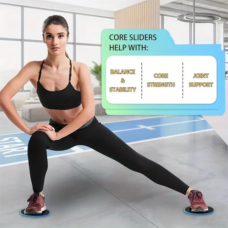 2 pièces Pilates disques coulissants Yoga Abs Fitness tapis de pied traîneau taille formateur planche coulissante pour le levage des hanches et l'entraînement de force centrale