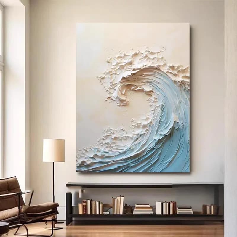 Peinture à l'huile sur toile peinte à la main, couteau d'épaisseur, peinture abstraite, images d'art murales pour décoration de maison, sans cadre, 100%