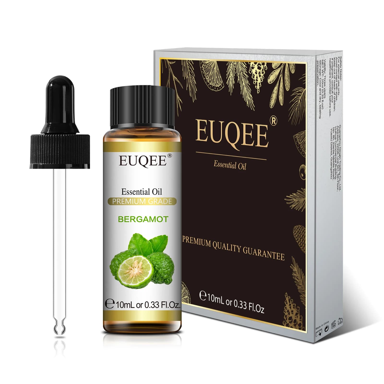 Huile Essentielle Naturelle Pure : Bergamote, Encens, Curcuma, Citronnelle, Patchouli, Myrrhe – Arôme pour Humidificateur, Diffuseur, Bougie