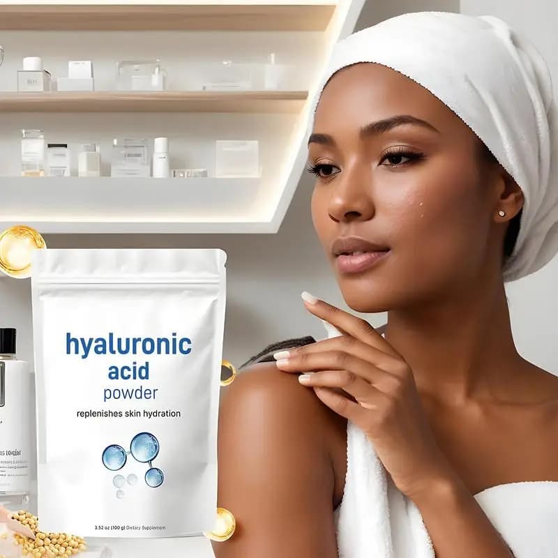 100g acide hyaluronique protéine poudre sérums poudre pur ingrédient fin hydratant supplément nutrition nourrir les cheveux soins de la peau