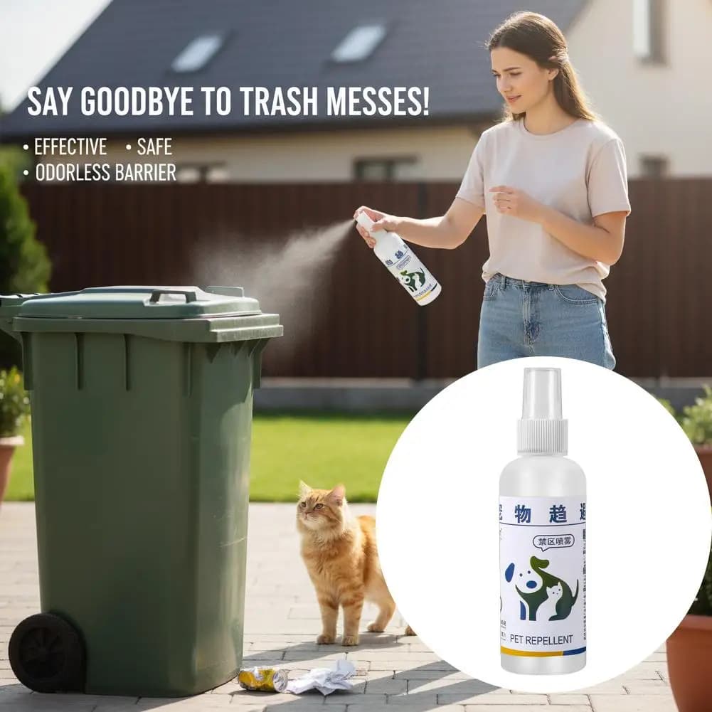 Spray répulsif pour urine de chien, 100ml, dissuasion pour chats, barrière intérieure pour animaux de compagnie, empêche les animaux de se disperser, anti-odeur, spray pour zones interdites