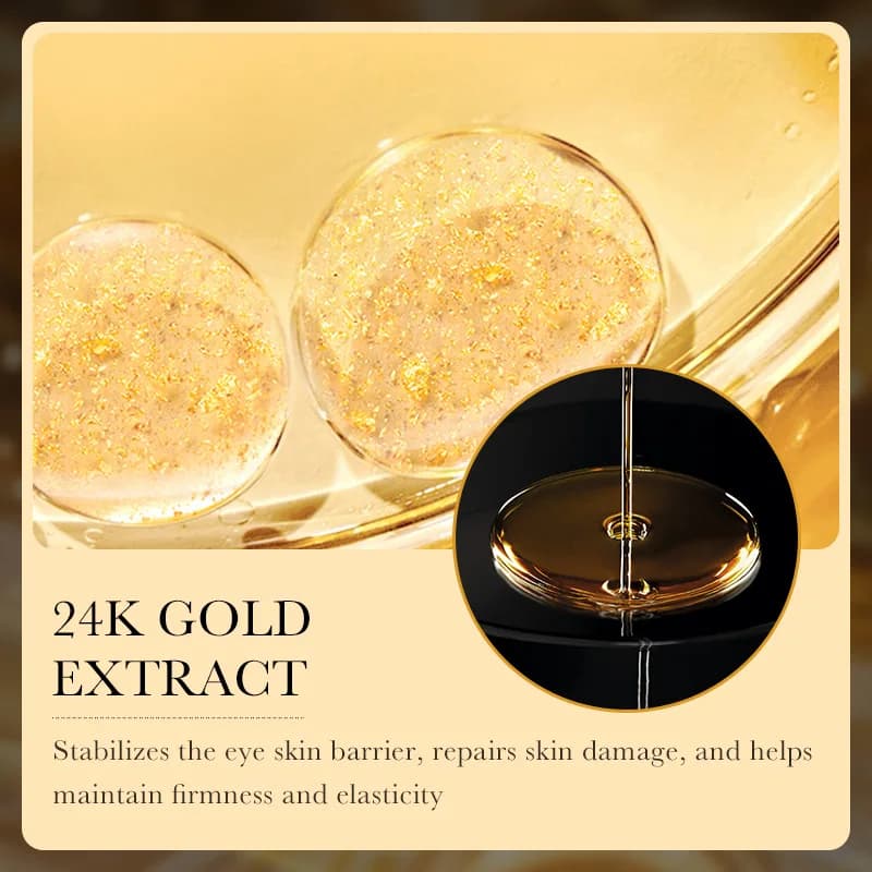 Crème pour les yeux à l'acide hyaluronique or 24 carats, Anti-cernes, sacs pour les yeux, raffermissant, hydratant, produits de soins pour la peau