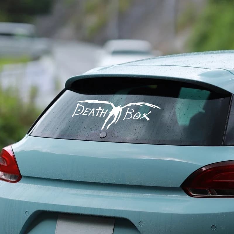 Autocollant "DEATH BOX", créatif et drôle pour les fans de dessins animés, autocollant de haute qualité pour voitures, camions, motos et lapmédication!