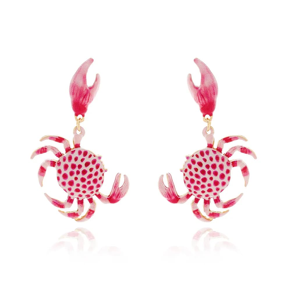 Boucles d'oreilles en forme de crabe pour femmes