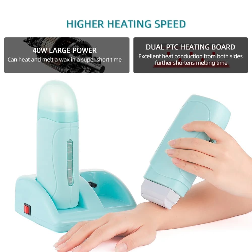Cartouche d'épilateur électrique Roll-On, chauffage d'avertissement pour les touristes, chauffe-paraffine, chauffe-épilation, utilisation pour les jambes, les bras et le corps