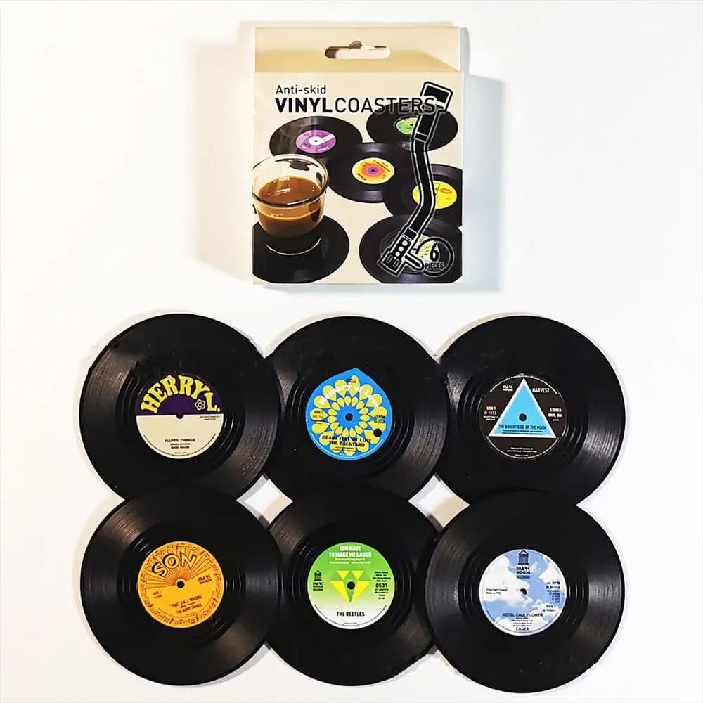 Sous-verres en vinyle pour disques d'animaux