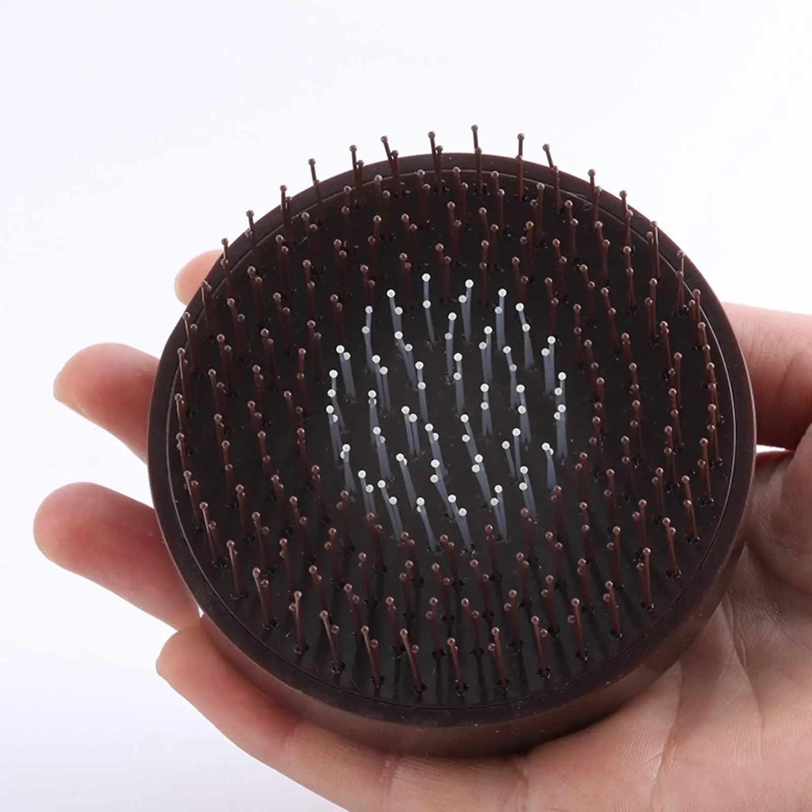 Brosse de Énergie du Cuir oral elu à Poils Fins, Peigne de Toilettage Durable, Flexible et Rigide
