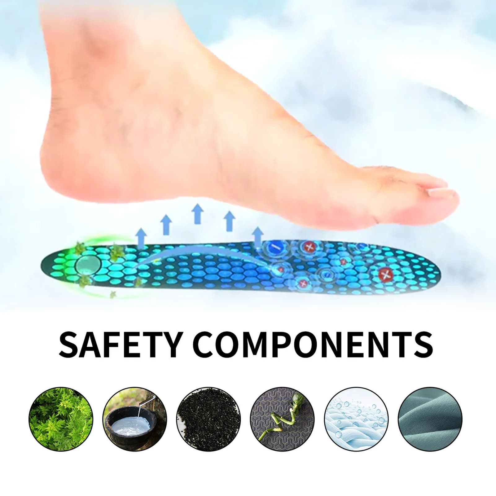 Semelles intérieures de Massage pour varices, soulage les douleurs articulaires, semelle intérieure respirante pour baskets et baskets