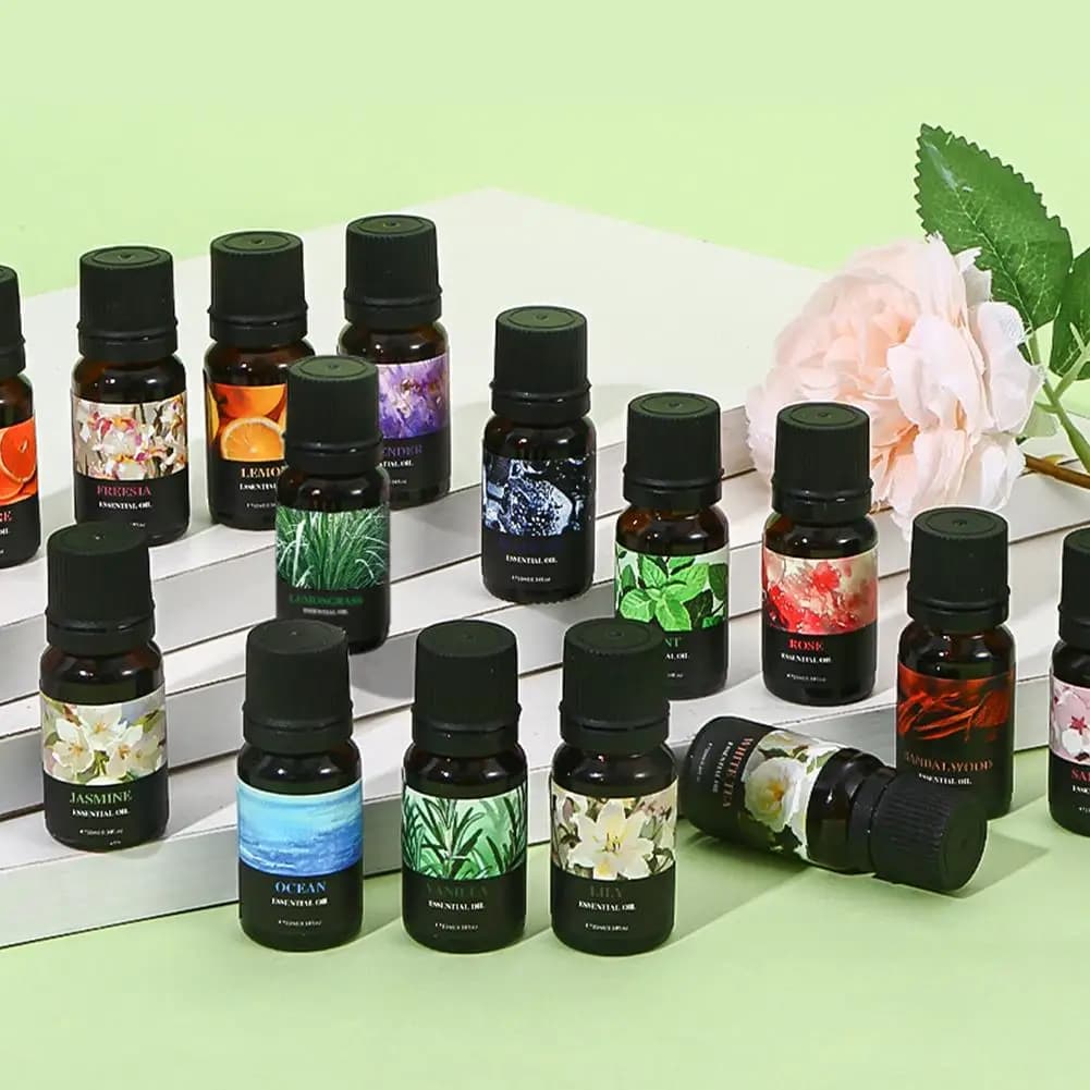 15 Huiles Parfumées Solubles dans l'Eau - Huile d'Aromathérapie 10ml pour Diffuseur