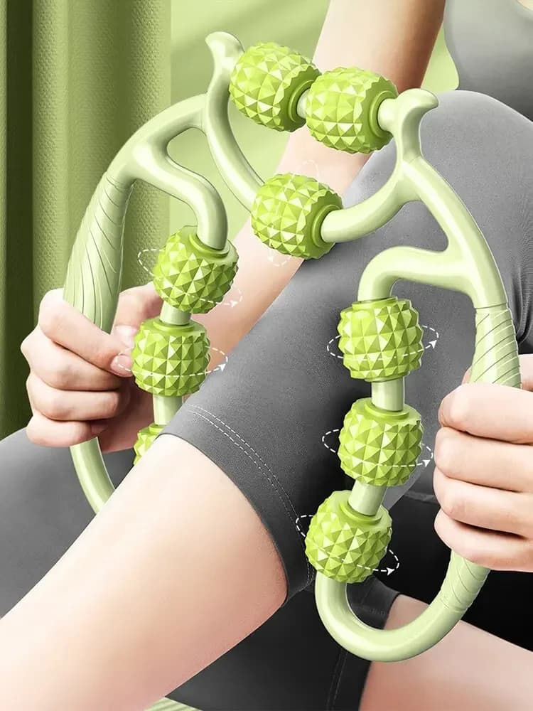 Rouleau circulaire amincissant pour les jambes et relaxant musculaire avec 12 roues