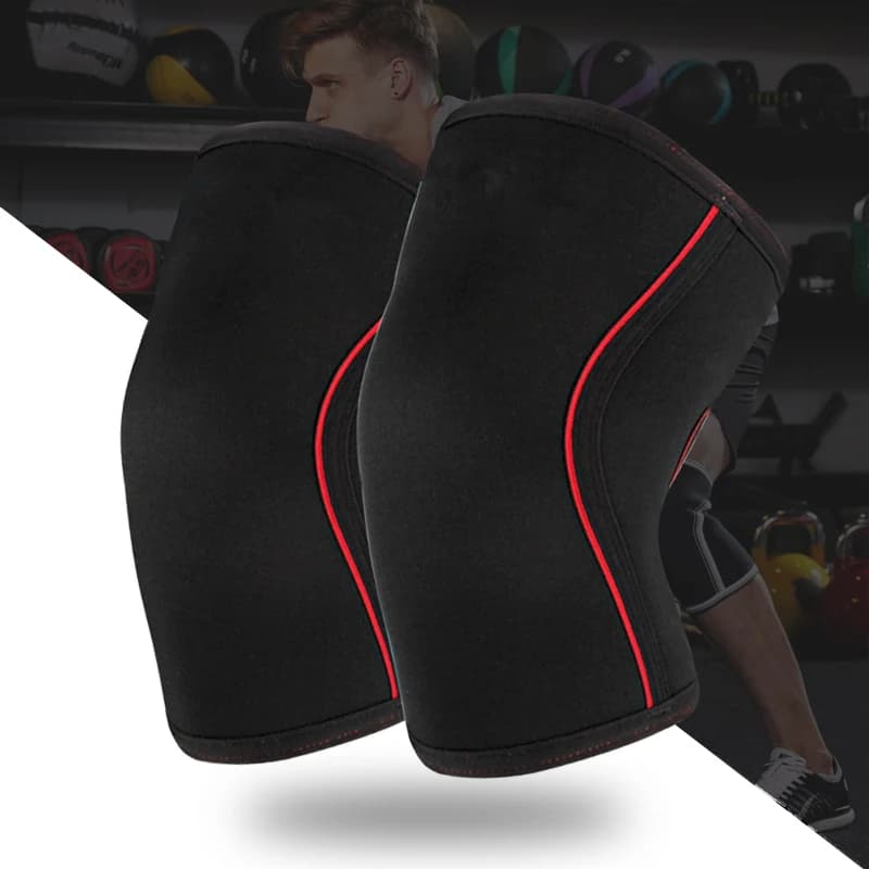 Genouillères de compression Crossfit pour hommes et femmes, genouillères de sport en néoprène, squat WePackage, levage sous pression, manches personnalisées pour adolescents, 7mm