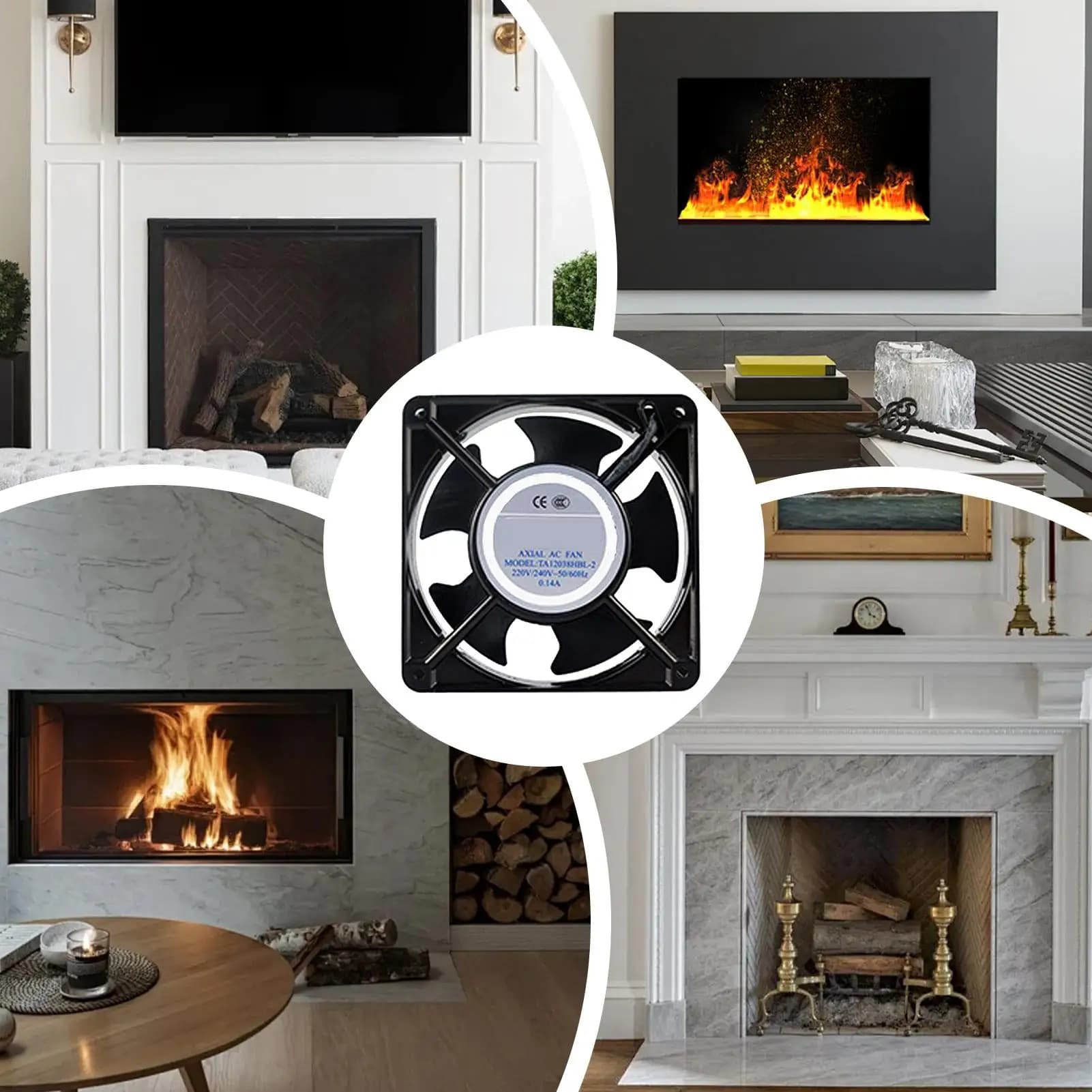 Ventilateur de cheminée alimenté par la chaleur, souffleur axial résistant à la chaleur, fonctionnement silencieux pour poêle à bois, poêle à granulés, accessoires de chauffage domestique