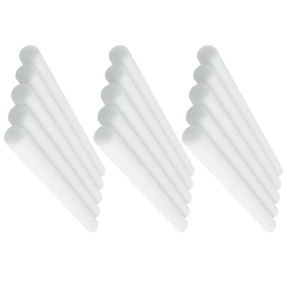 Bâtons de diffuseur en Fiber d'aromathérapie, bandes de coton, décor parfumé pour la maison, mèches d'huile essentielle, outils longs, couleur blanche, voyage, 15 pièces
