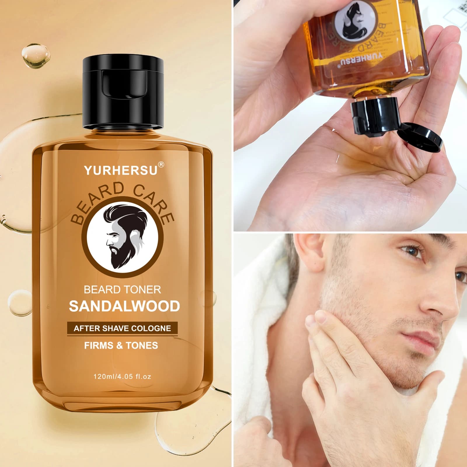Après-rasage pour hommes - Centella asiatica Natural Absorbe rapidement pour nettoyer et toner la peau pour une sensation rafraîchissante - Après-rasage pour hommes