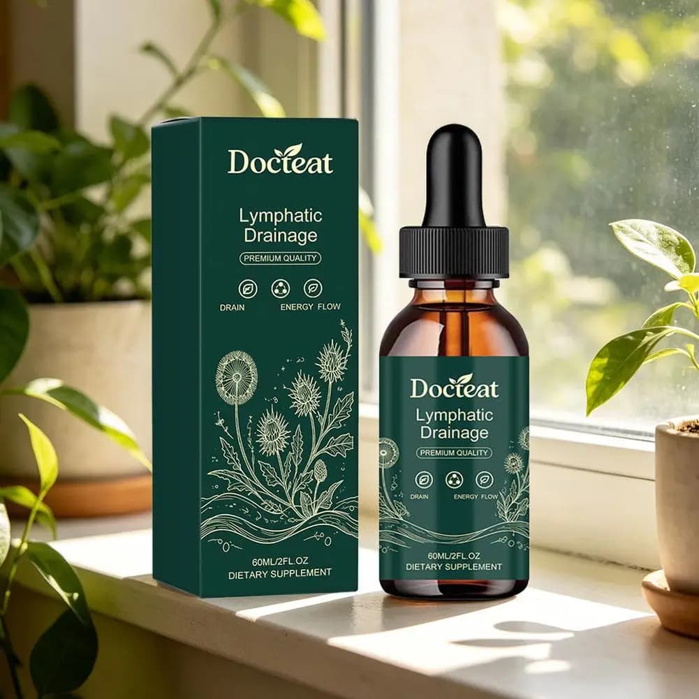 Gouttes de drainage lymphatique à base de plantes naturelles, pour les soins quotidiens du corps, formule scientifique, gouttes liquides pour la détoxification corporelle et le soutien circulatoire