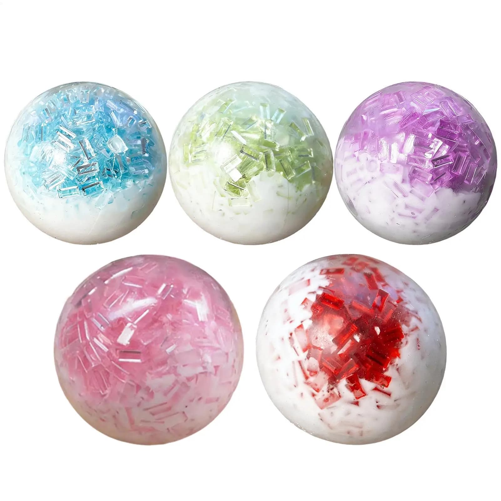 Balle anti-stress sonore à remontée lente, texture sable croquant, jouet sensoriel et à pression douce