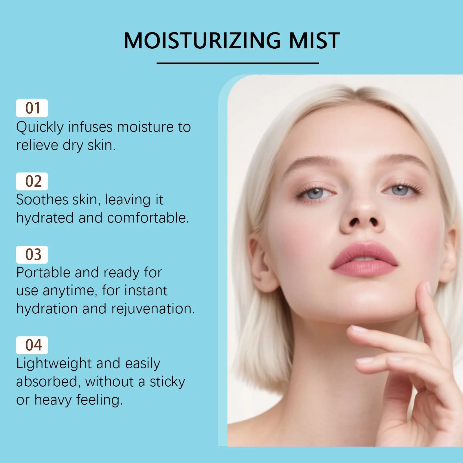 Brume hydratante pour le visage à l'acide hyaluronique, contrôle de l'huile, minimise les Pores, raffermit la peau, apaise, éclaircissante, Spray tonique rafraîchissant